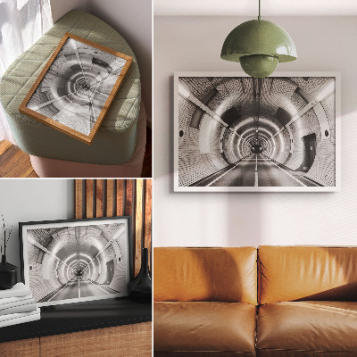 Plakat dekoracyjny z motywem nowoczesnego tunelu