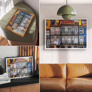 Plakat na płótnie Kolorowe kamienice