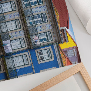 Plakat na płótnie Kolorowe kamienice