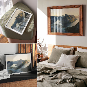 Plakat Fiordy górskie