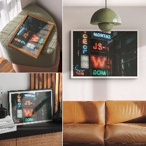 Plakat na ścianę Neony w mieście