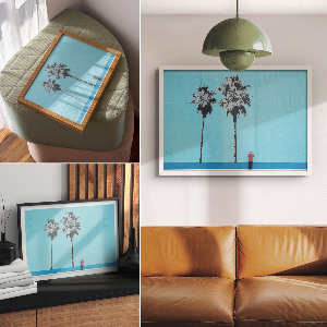 Plakat dekoracyjny Dwie palmy