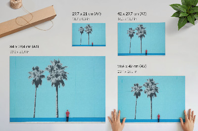 Plakat dekoracyjny z motywem dwóch palm