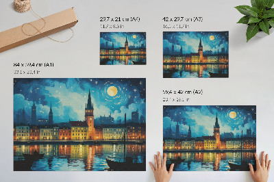 Plakat dekoracyjny Miejska noc