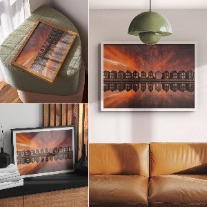 Plakat Zachód domki