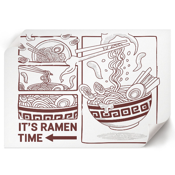 Plakat ścienny z ilustracją ramen