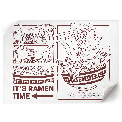 Plakat ścienny z ilustracją ramen