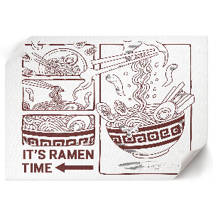 Plakat ścienny z ilustracją ramen
