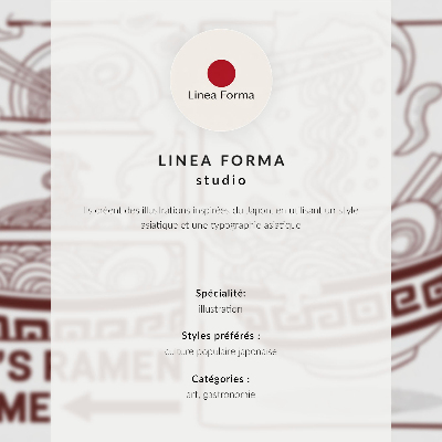 Plakat ścienny z ilustracją ramen