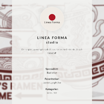 Plakat ścienny z ilustracją ramen