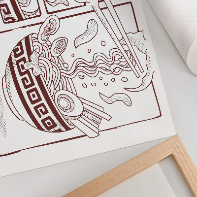 Plakat ścienny z ilustracją ramen