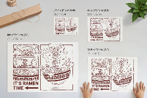 Plakat ścienny Ramen ilustracja