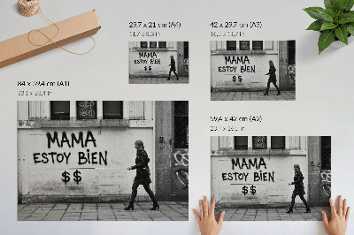 Plakat na płótnie z motywem graffiti ulicznego