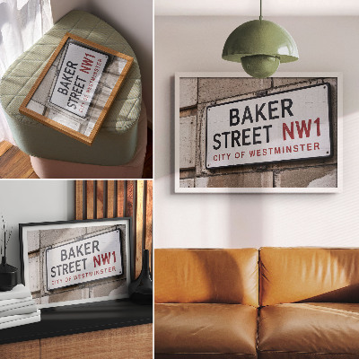 Plakat ścienny z motywem Baker Street w formie tablicy