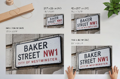Plakat ścienny z motywem Baker Street w formie tablicy