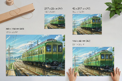 Plakat „Zielony pociąg”