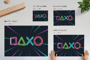 Plakat na ścianę Gamingowe znaki