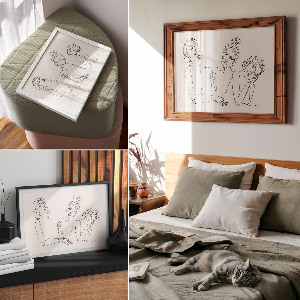 Plakat ścienny Kobiety lineart