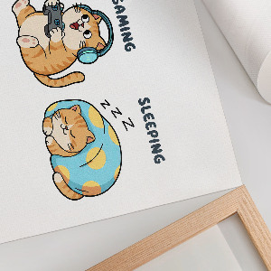 Plakat na ścianę Kocie życie