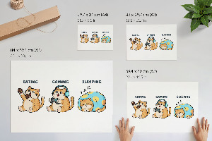 Plakat na ścianę Kocie życie