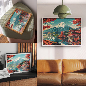 Plakat na płótnie Japoński pejzaż