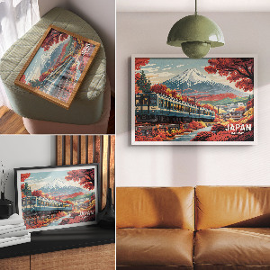 Plakat na ścianę Japoński krajobraz