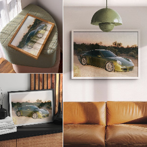 Plakat dekoracyjny Zielony pojazd