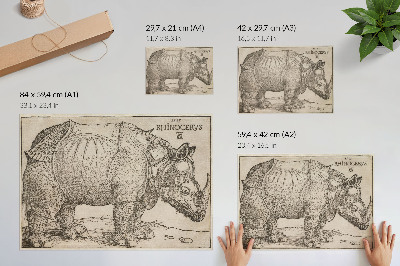 Plakat dekoracyjny z wizerunkiem nosorożca