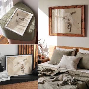 Plakat Rybak na śniegu