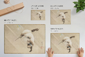 Plakat Rybak na śniegu