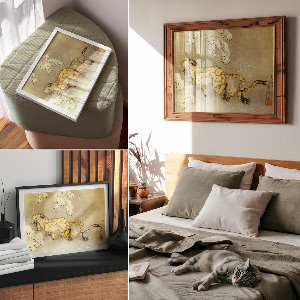 Plakat Tygrys na śniegu