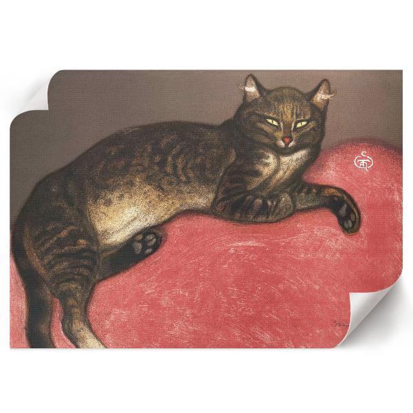 Plakat na płótnie Kot na poduszce