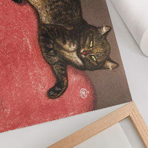 Plakat na płótnie Kot na poduszce