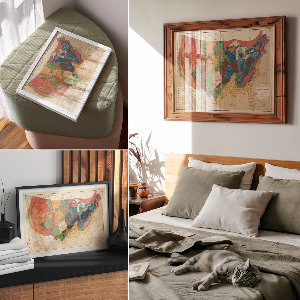 Plakat Mapa geologiczna USA