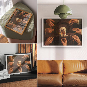 Plakat na ścianę Siedem męskich dłoni