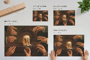 Plakat na ścianę Siedem męskich dłoni