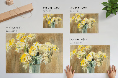 Plakat przedstawiający wazon z kwiatami