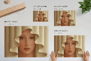 Plakat dekoracyjny Twarz za zasłoną