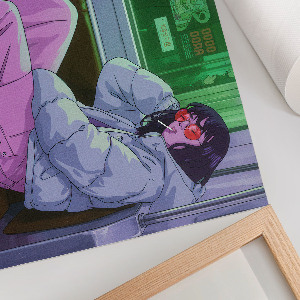 Plakat na płótnie Dziewczyna w metrze