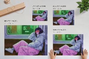 Plakat na płótnie Dziewczyna w metrze