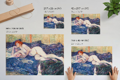 Plakat dekoracyjny z motywem nagiej kobiety