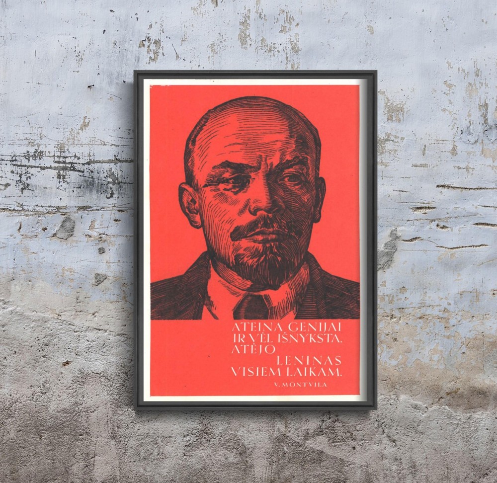 plakat radziecki na litwie